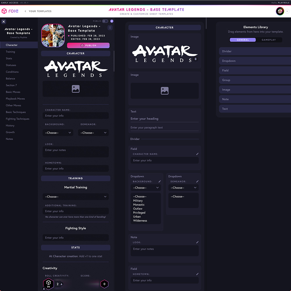 Role Builder UI