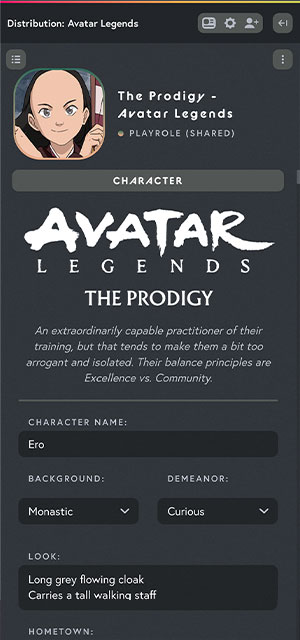 Role Sheets UI